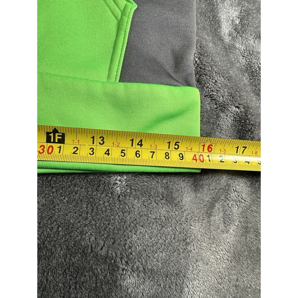 The North Face Full Zip Hoodie Jacket Warm Fleece Green Black Boys MEDIUM 10-12 - Picture 8 of 9